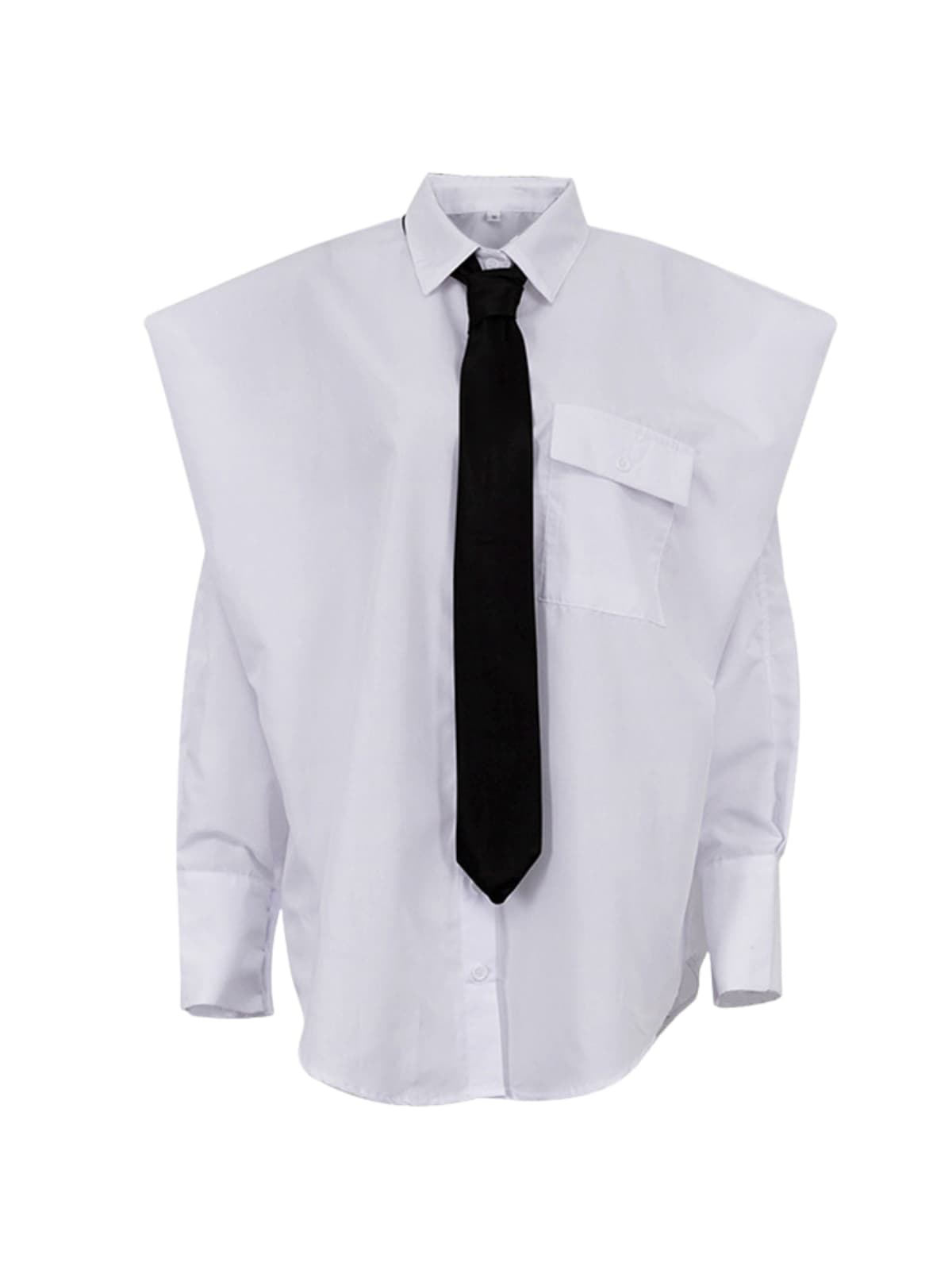 Xenthis Folded Collar Tie Shirt