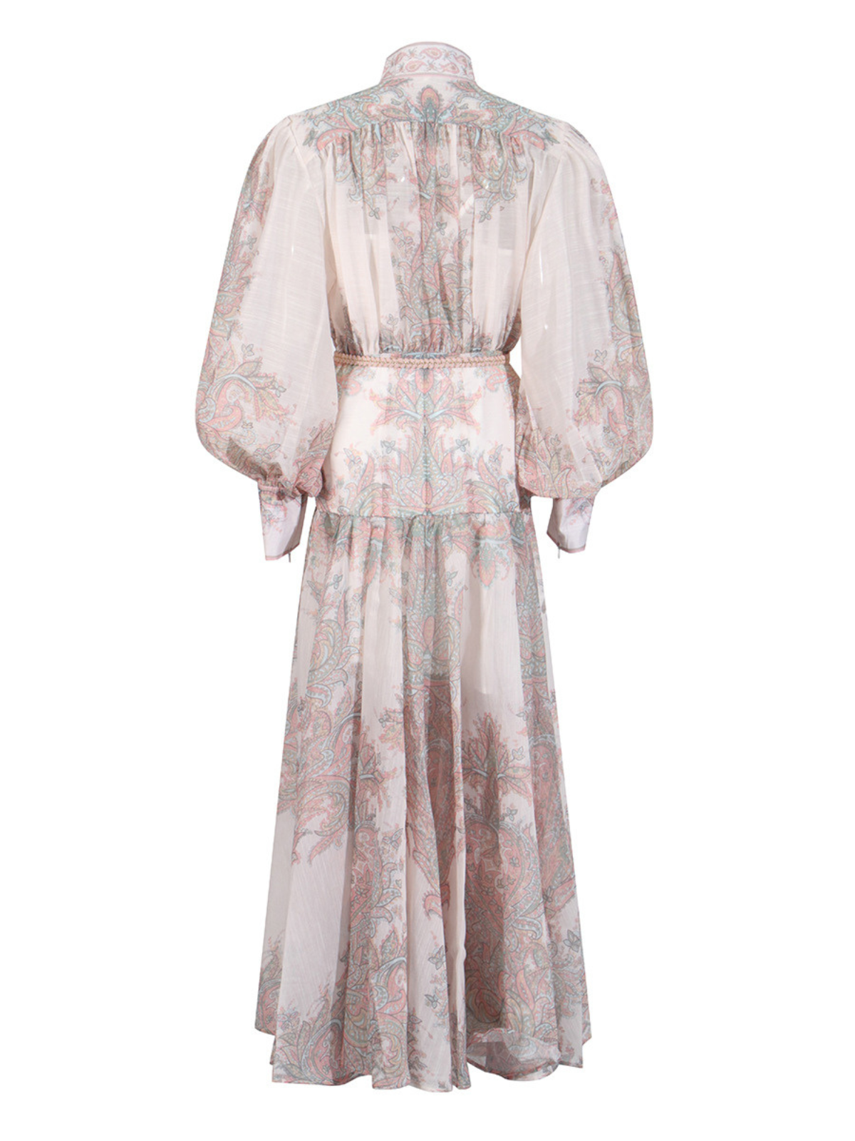 Yexmir High Neck Button Up Floral Maxi Dress