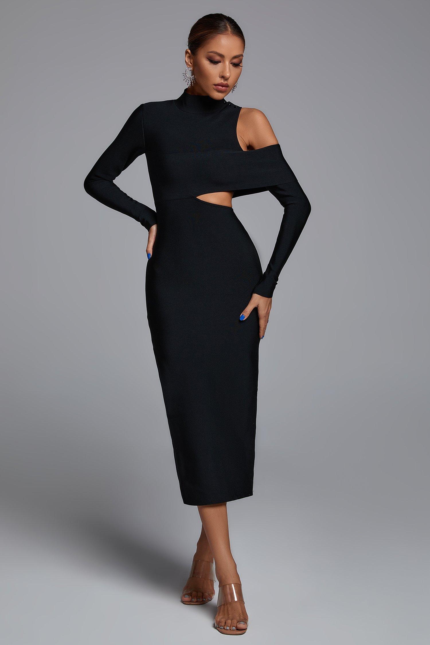 Alyia Cut-out Maxi Bandage Dress