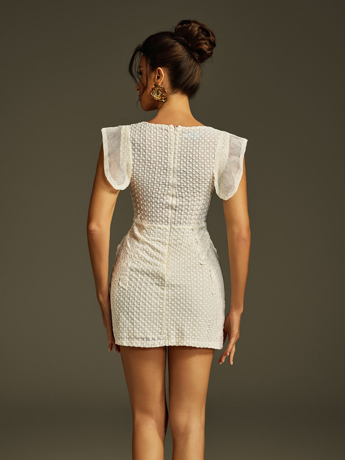 Zaraena Sleeveless Embroidered  Mini Dress