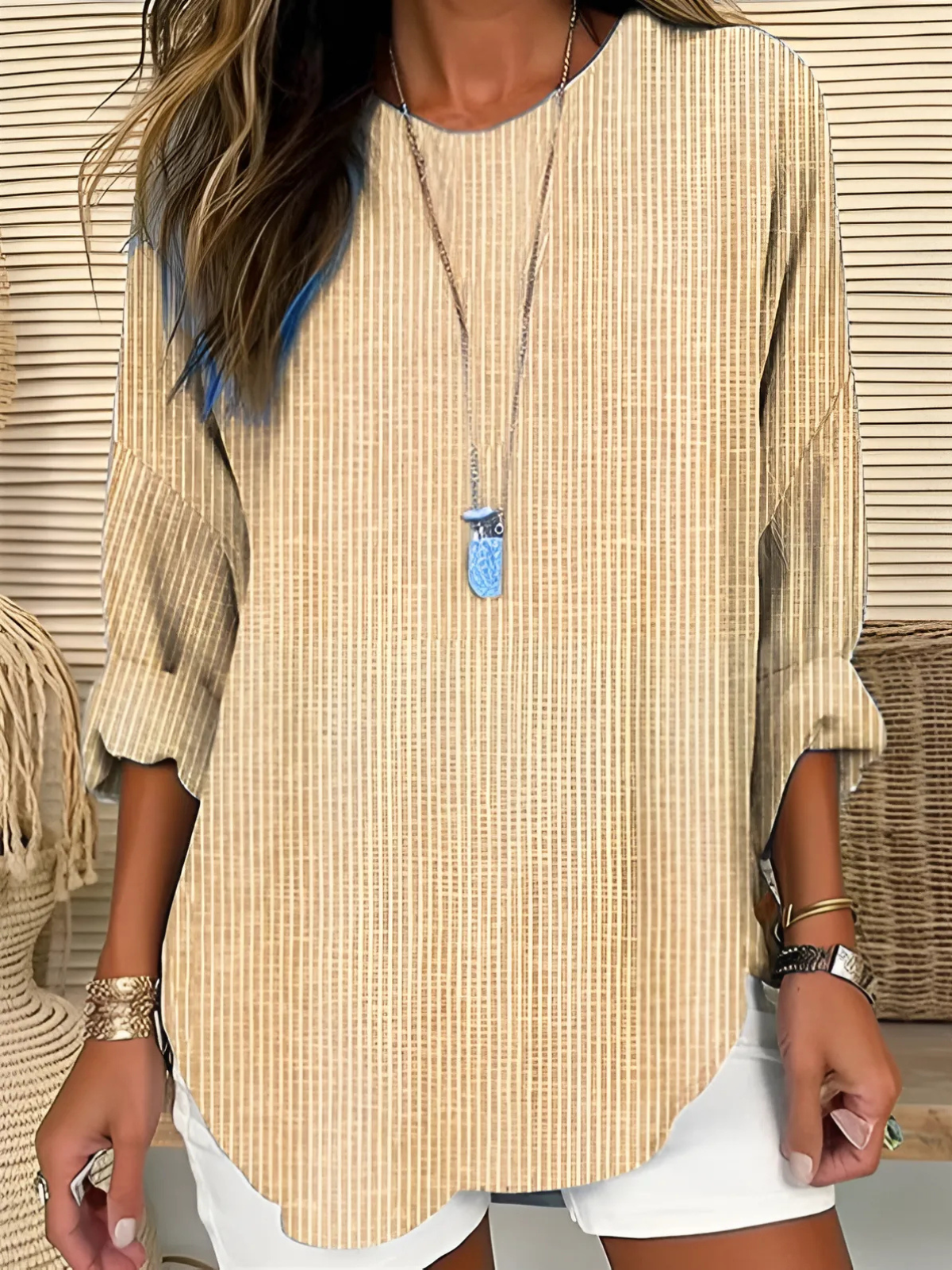 Alice - Striped Casual Blouse