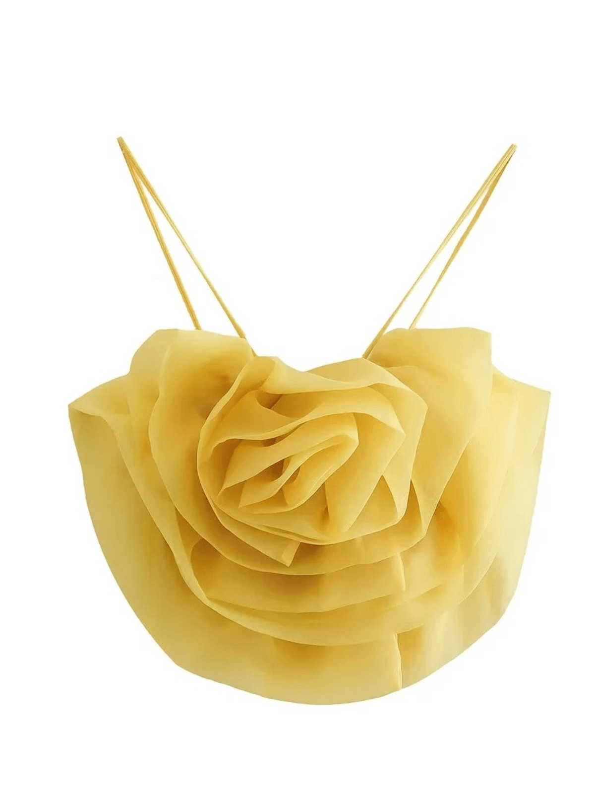 Zyla Flower Tulle Crop Top