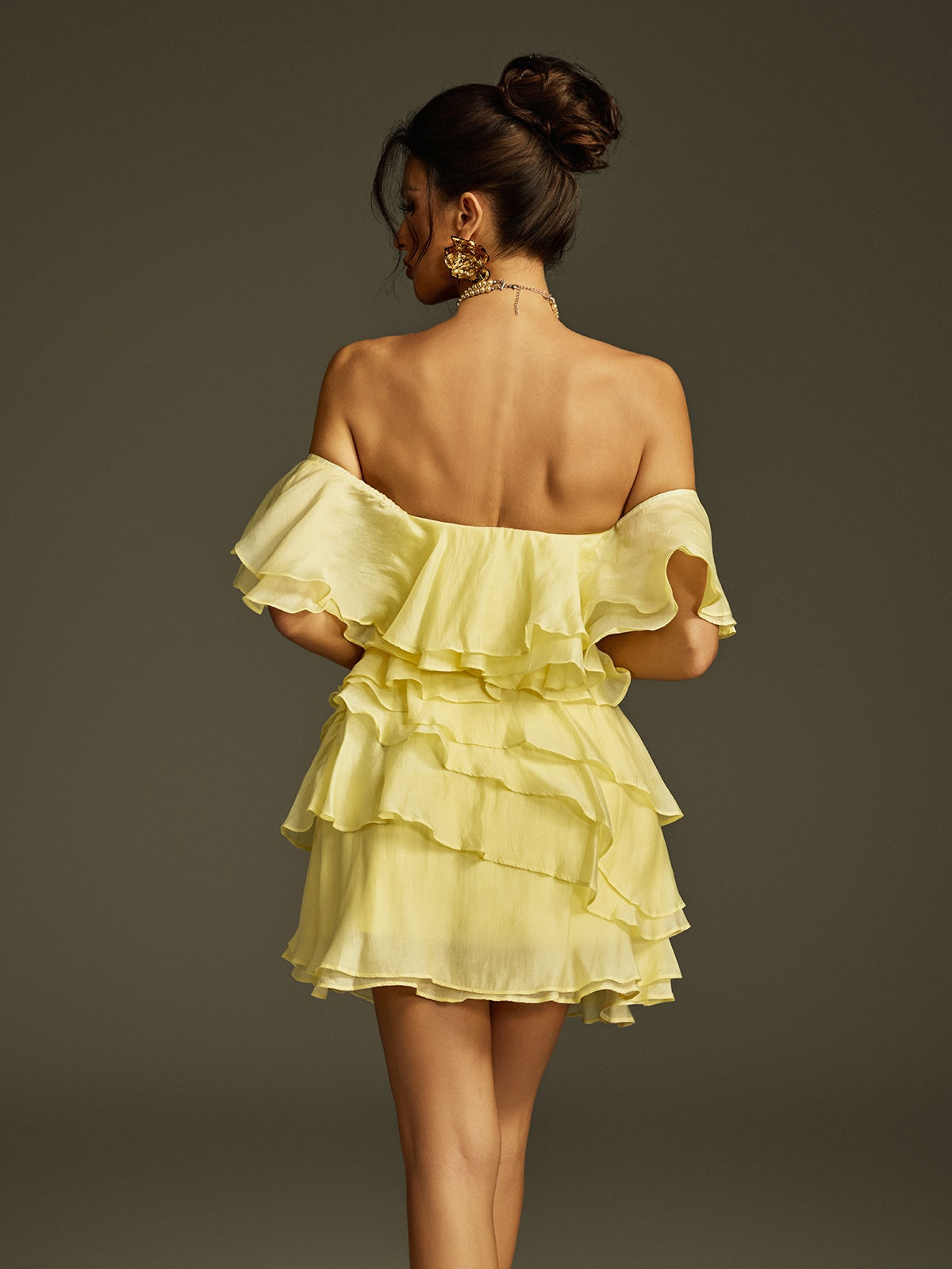 Zynxia Off Shoulder Ruffle Mini Dress