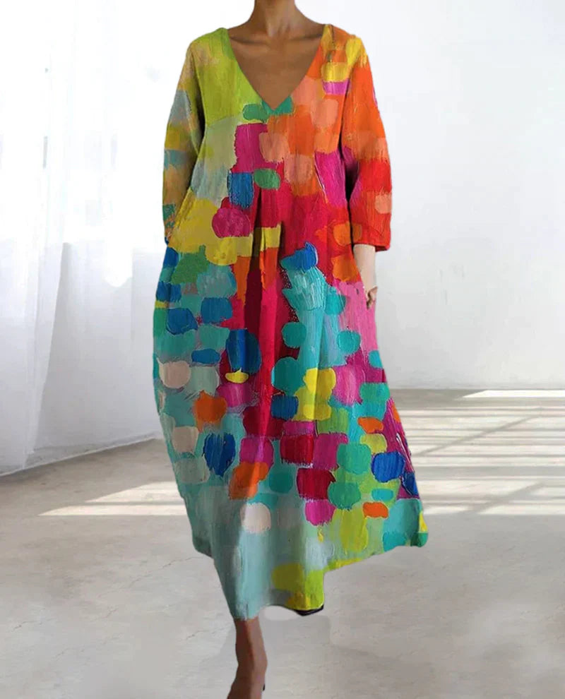 Brenda - V-Neck Midi Dress