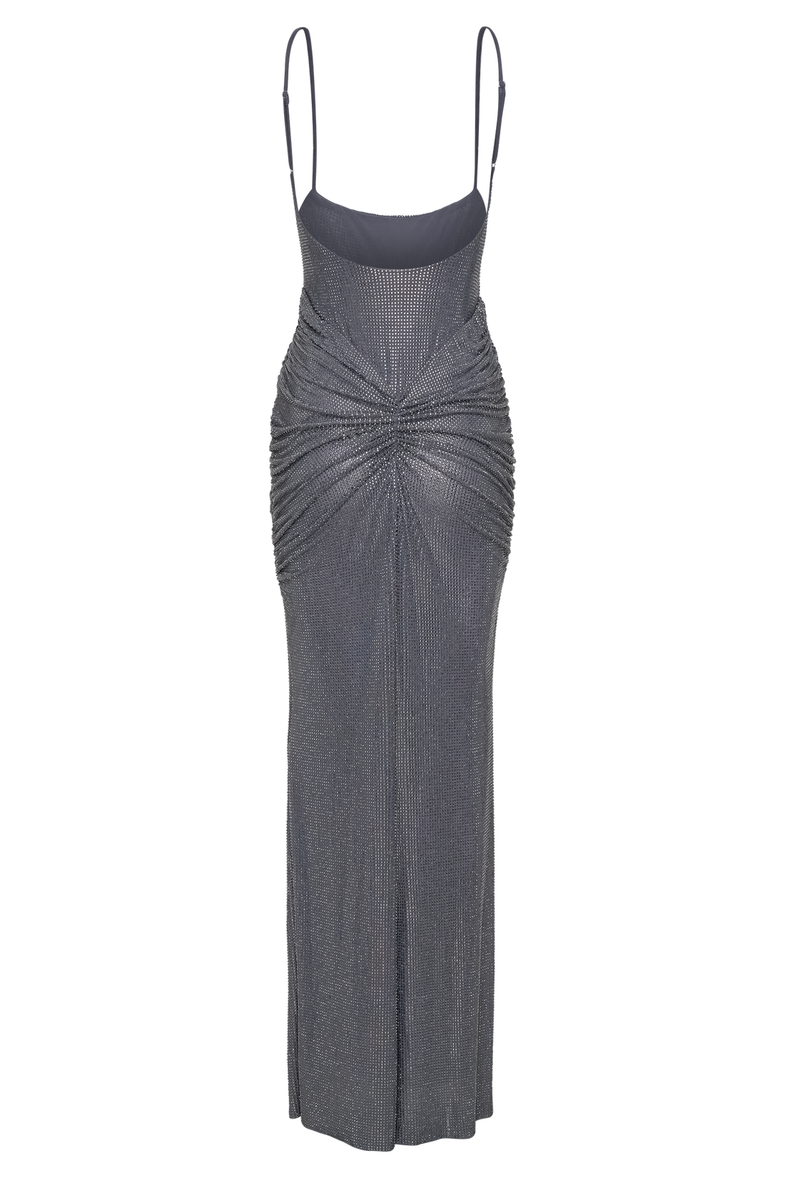 ROSETE LUXE ELEGANT DIAMANTE MAXI DRESS-GRAY