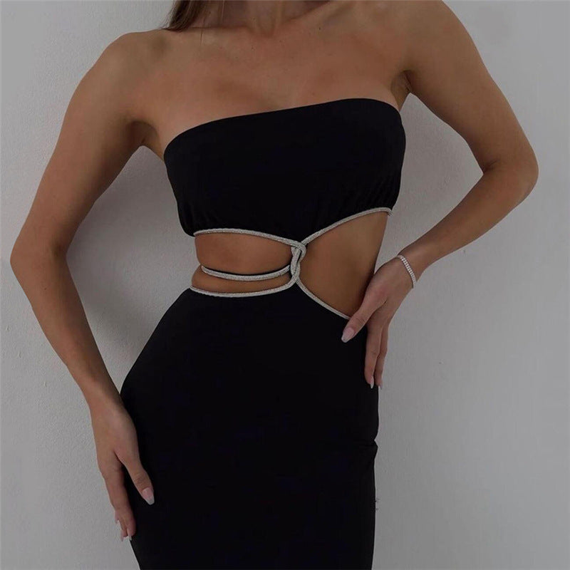 Lemiya Hollowed-out Slit Dress