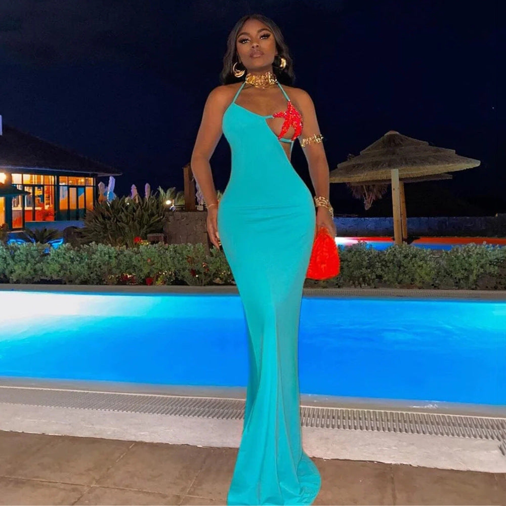 Chic Shell Covered Diamond Dress
