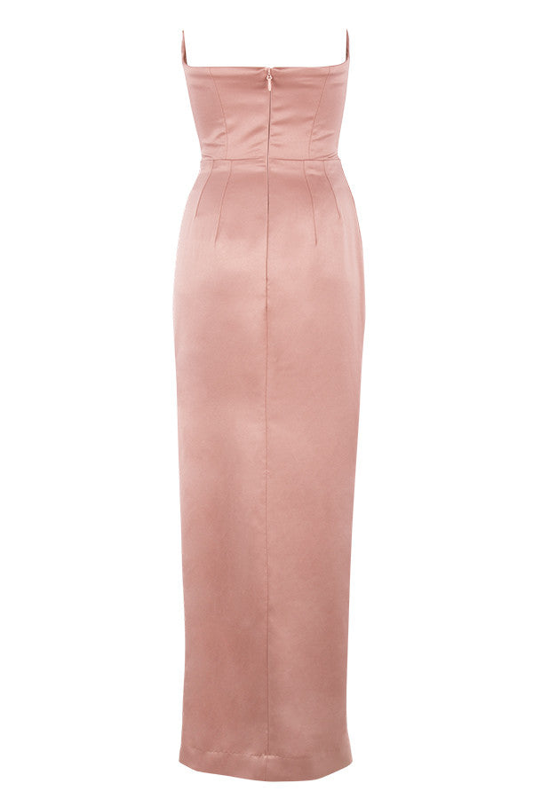 AERIKA SATIN STRAPLESS GOWN
