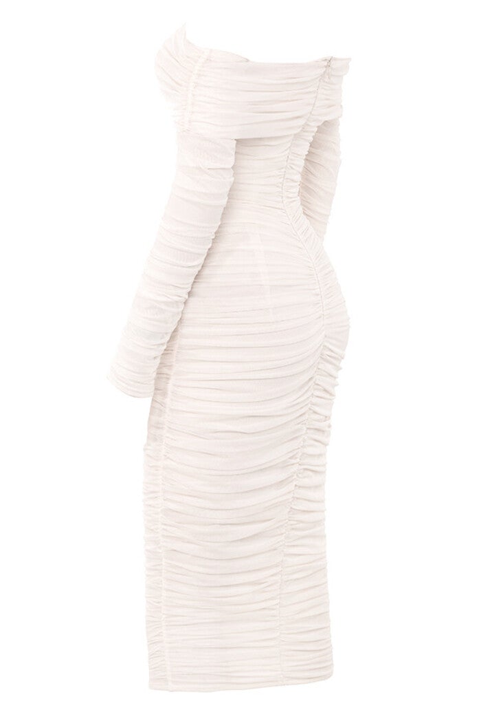 Aliha Elegant Off Shoulder Midi Dress