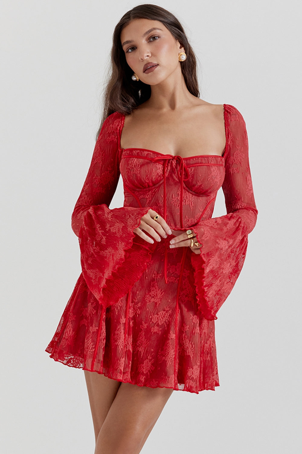 Alyia Chic Lace Corset Dress
