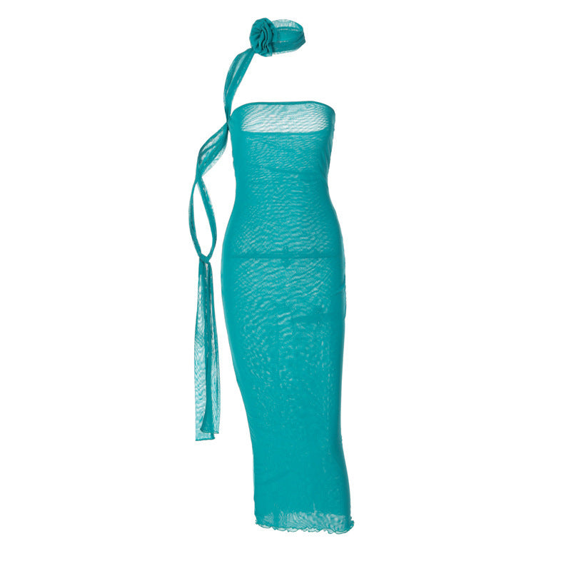 Rose Ribbon High Waist Dress