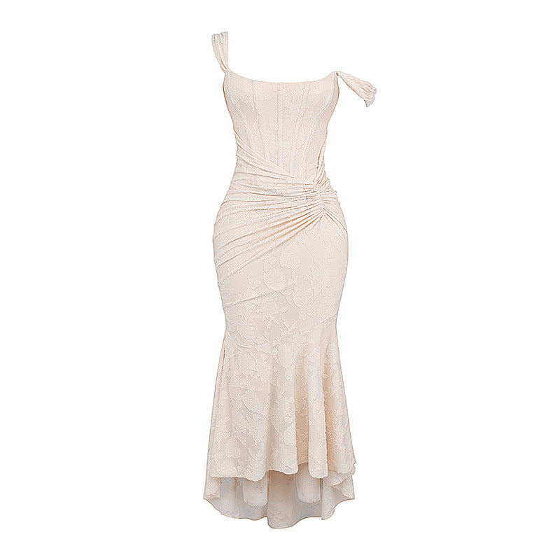 Alyia Vintage Cream Maxi Dress