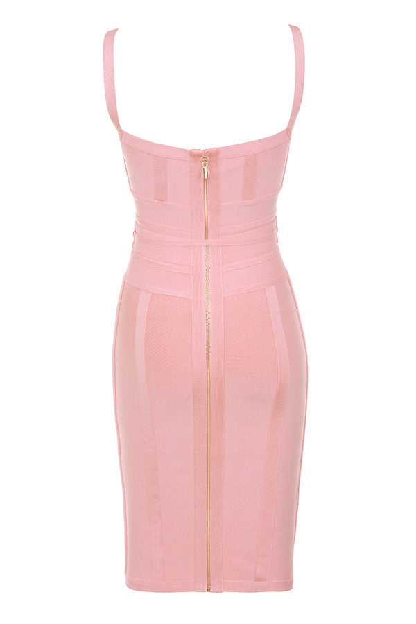 MEAGA TIE WAIST BANDAGE DRESS
