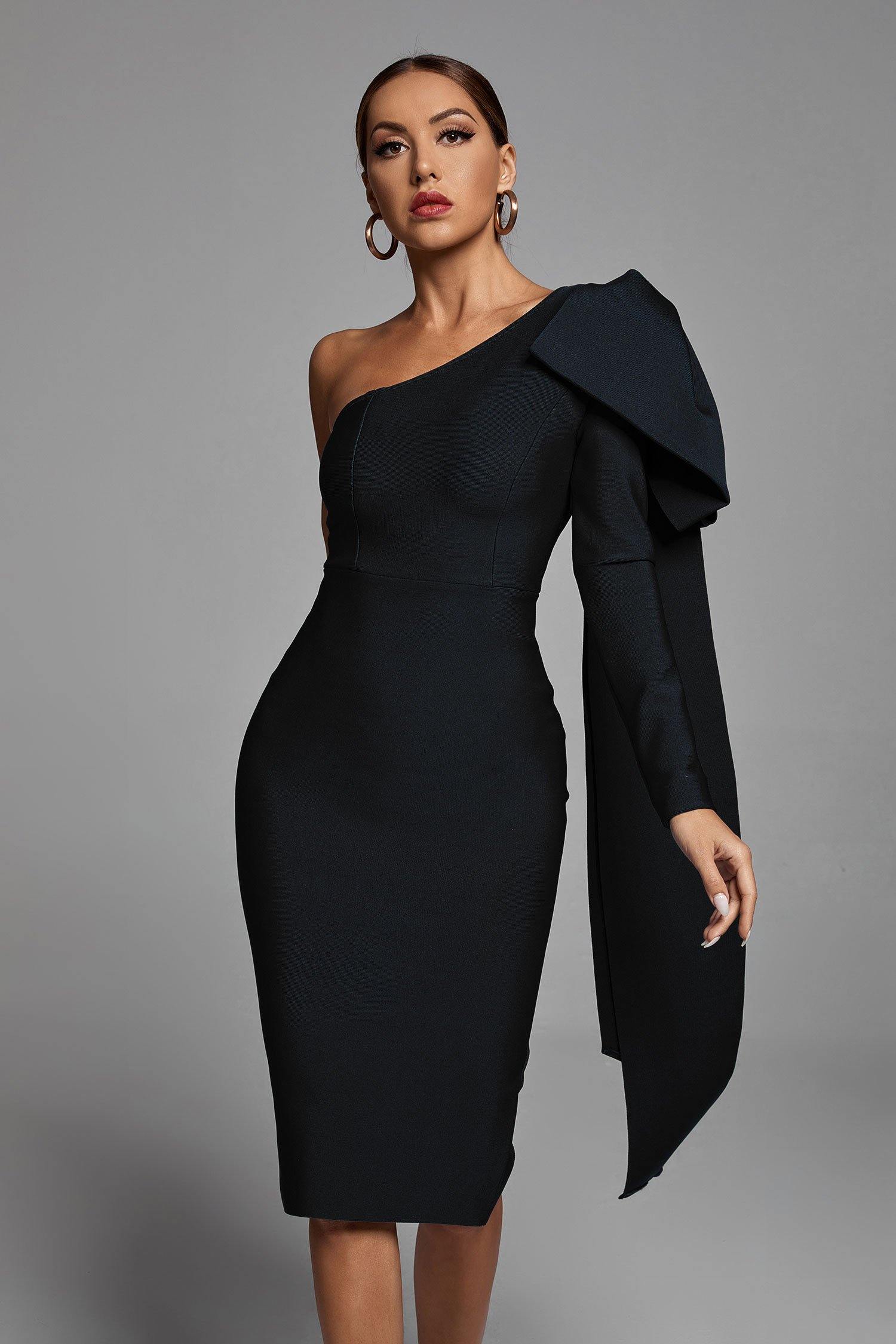 Ayla  One-Shoulder Bandage Dress
