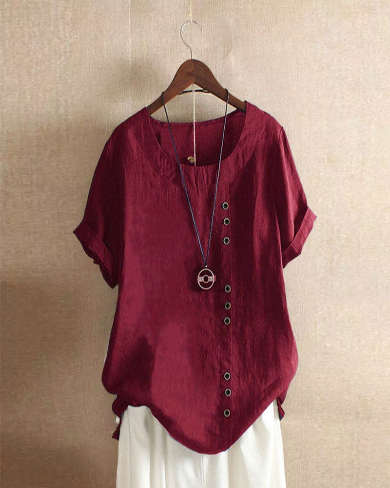 Debra - Button Detail Blouse