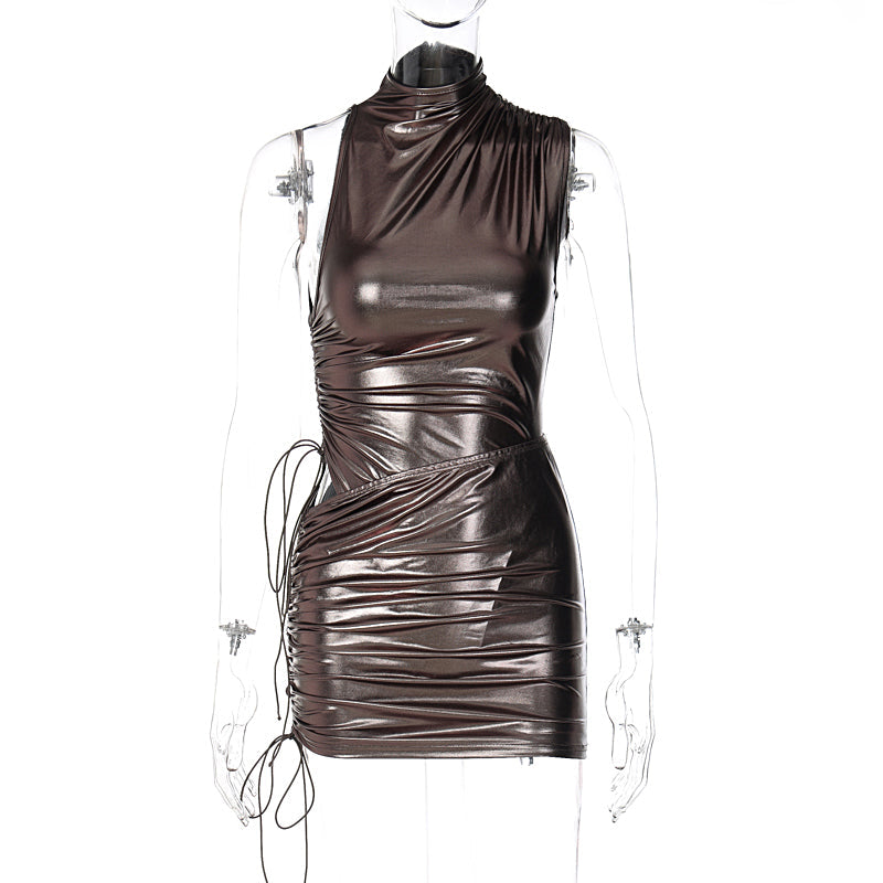 One-piece  Low Waist Pleated Skirt