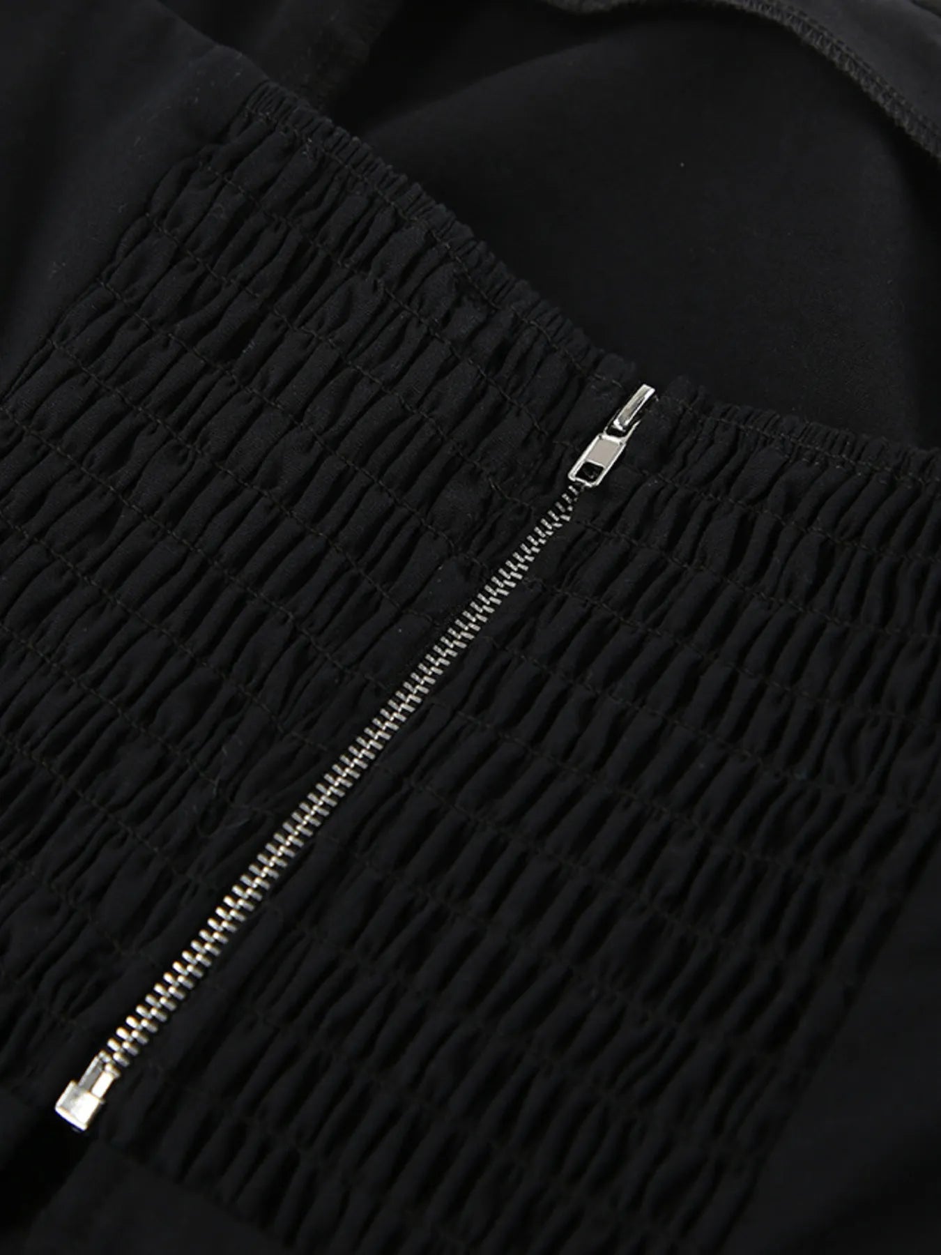 Back Zipper Tube Top and Midi Skirt Set