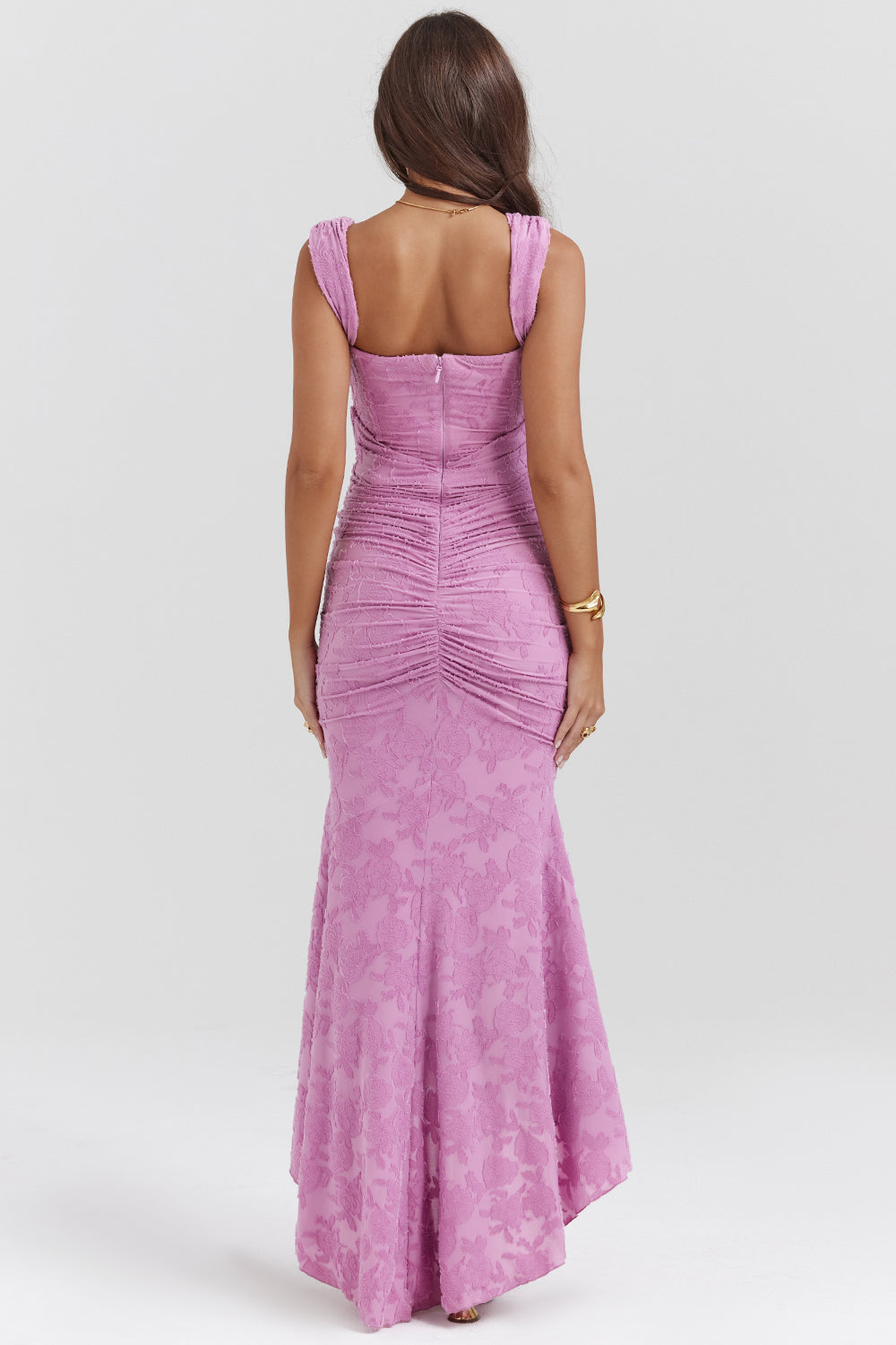 Alyia Elegant Pink Maxi Dress