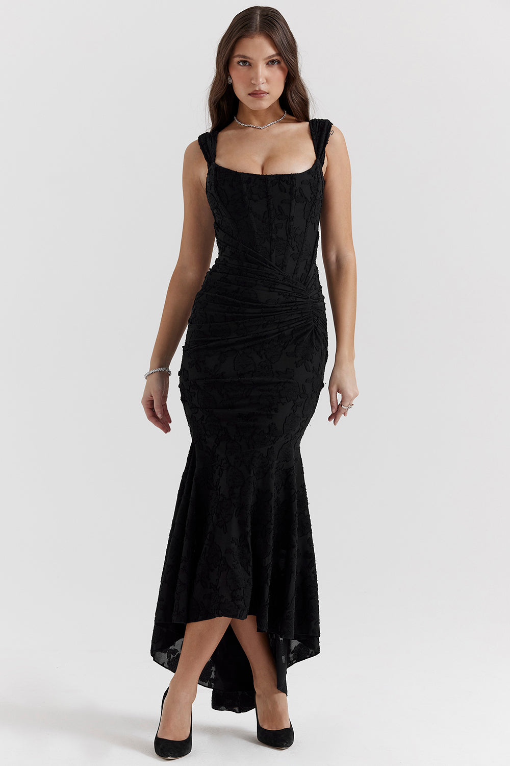 Alyia Elegant Pink Maxi Dress