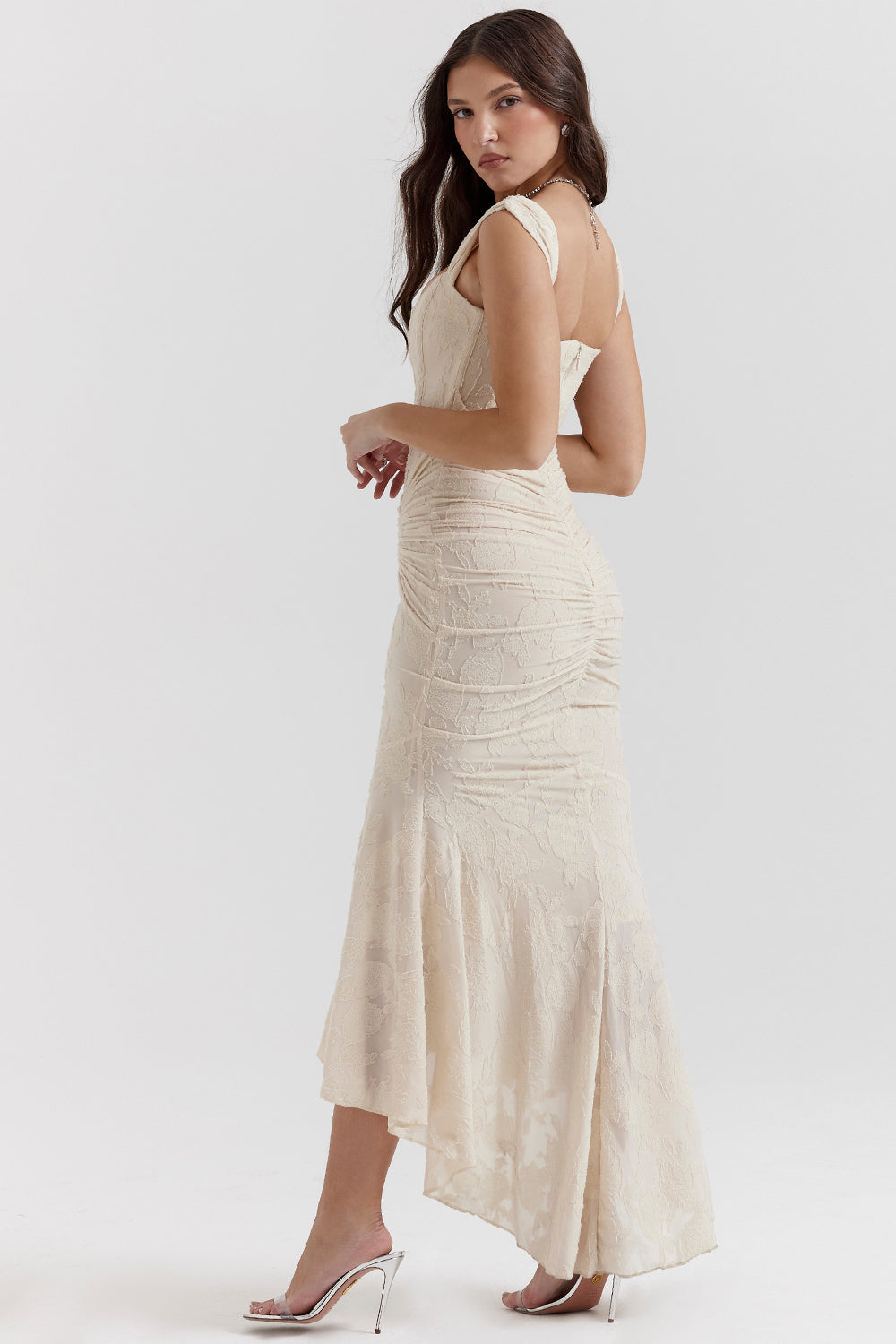 Alyia Rose Pink Floral & Black Maxi Dress
