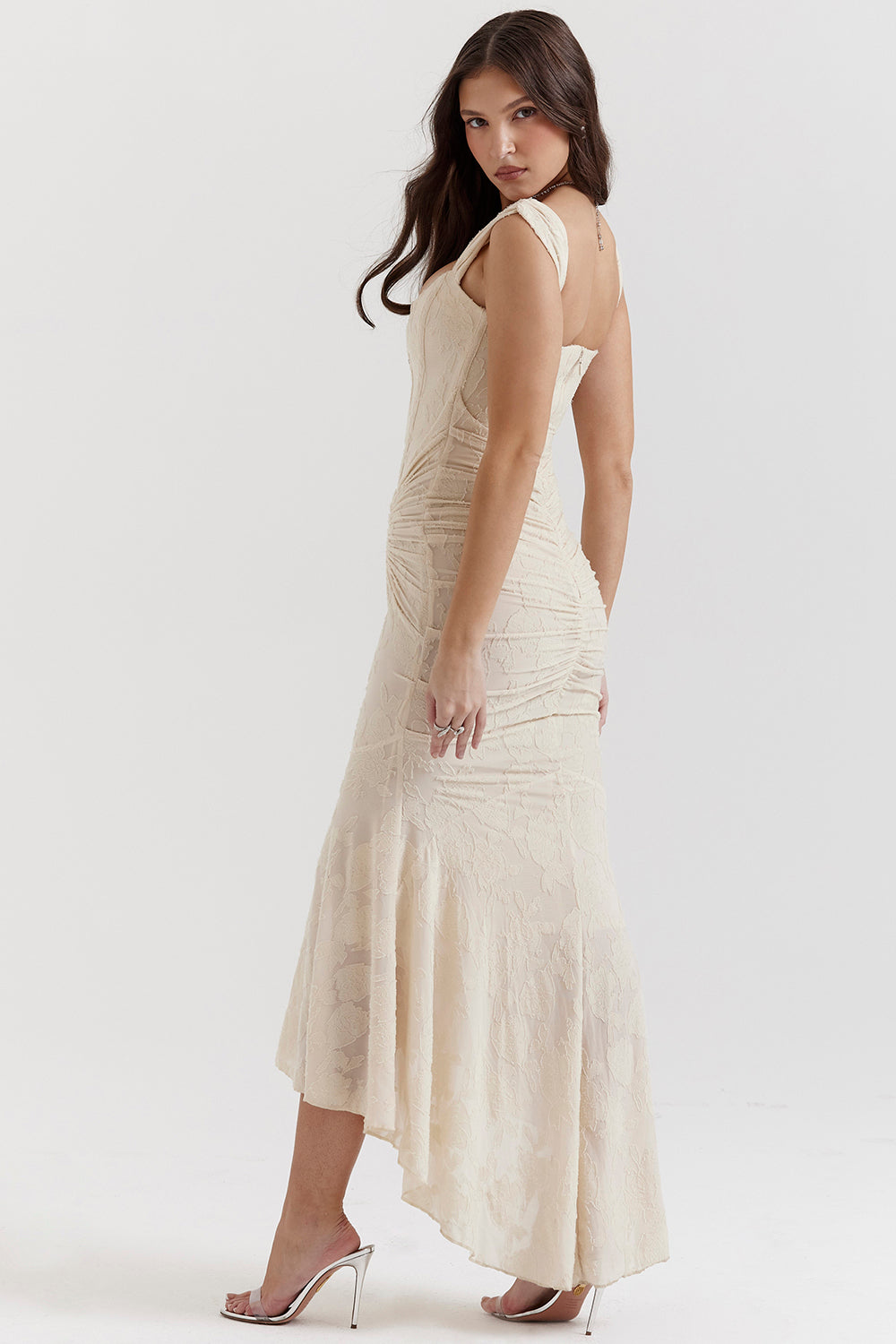Alyia Elegant Pink Maxi Dress