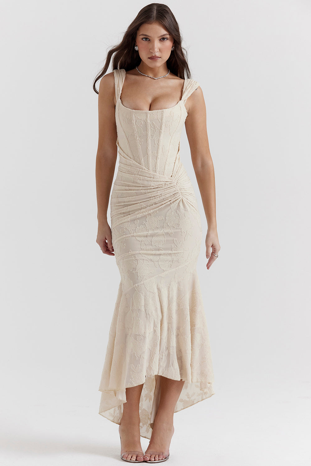 Alyia Elegant Pink Maxi Dress