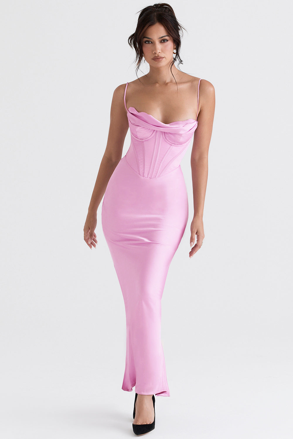 Elegant Corset Maxi Dress-Green