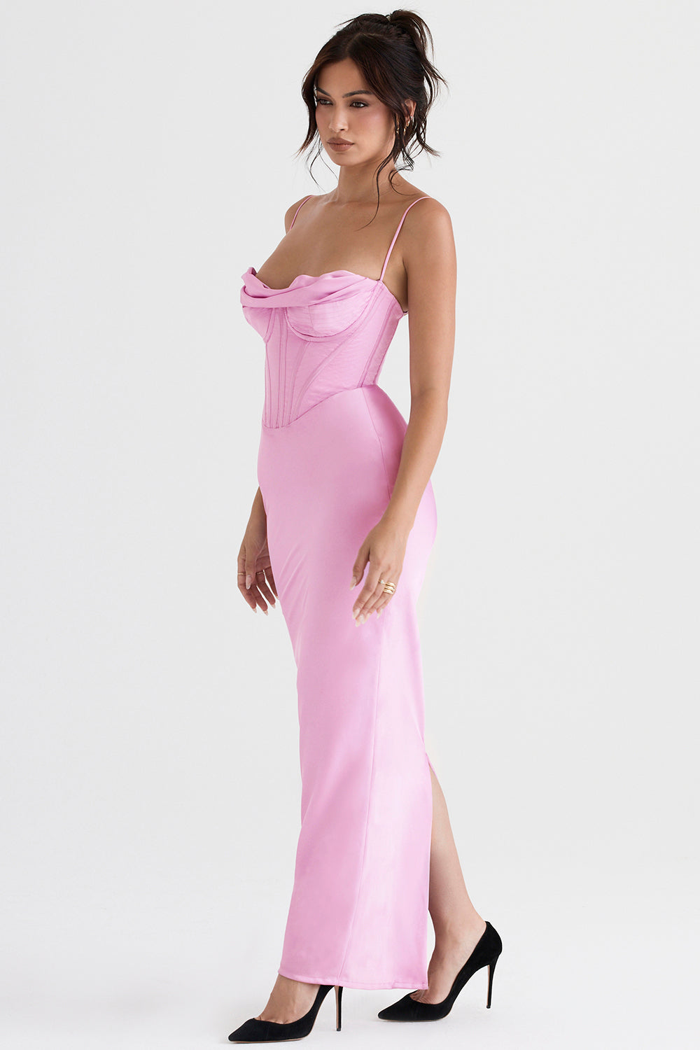 Elegant Corset Maxi Dress-Green