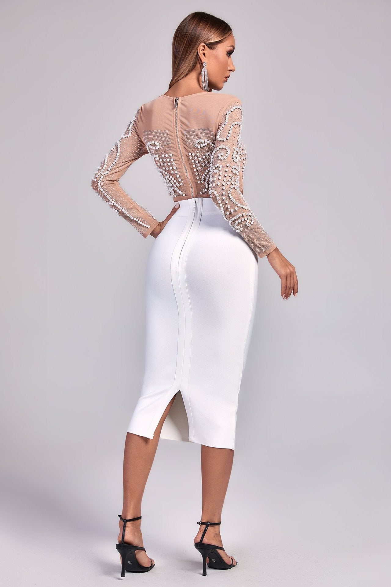 Chic Two Piece Bubble Bandage Dress