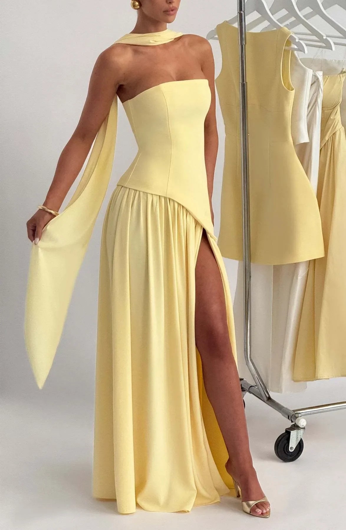 Malana Off shoulder Maxi Dress