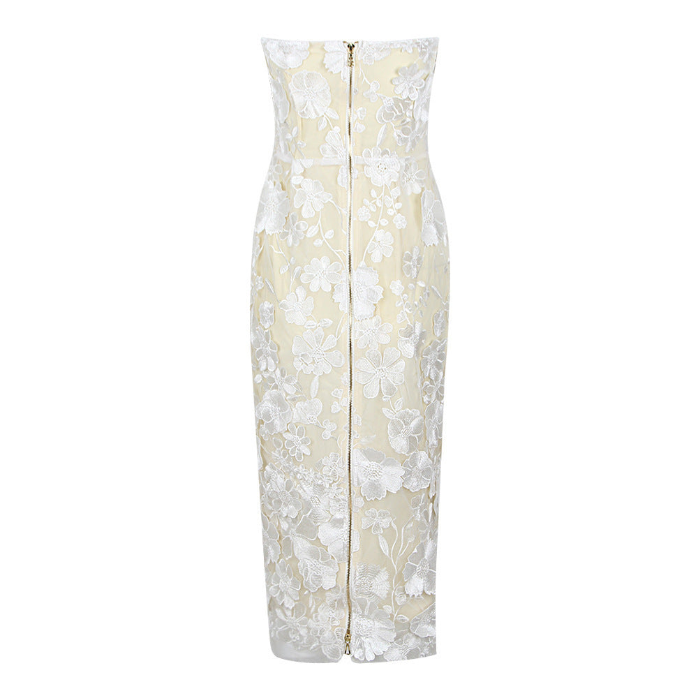 VENIKA FLOWER MESH DIVINE DRESS