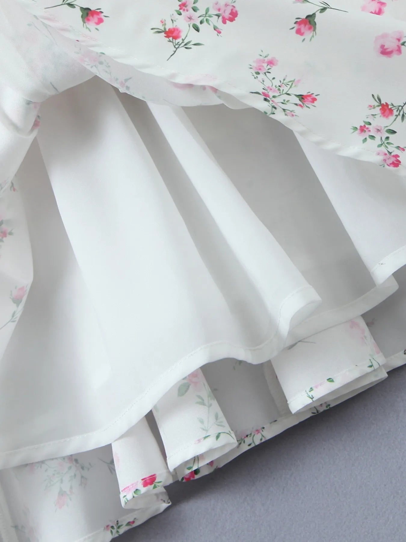 Floral Layered Cami Dress with Ruffle Details