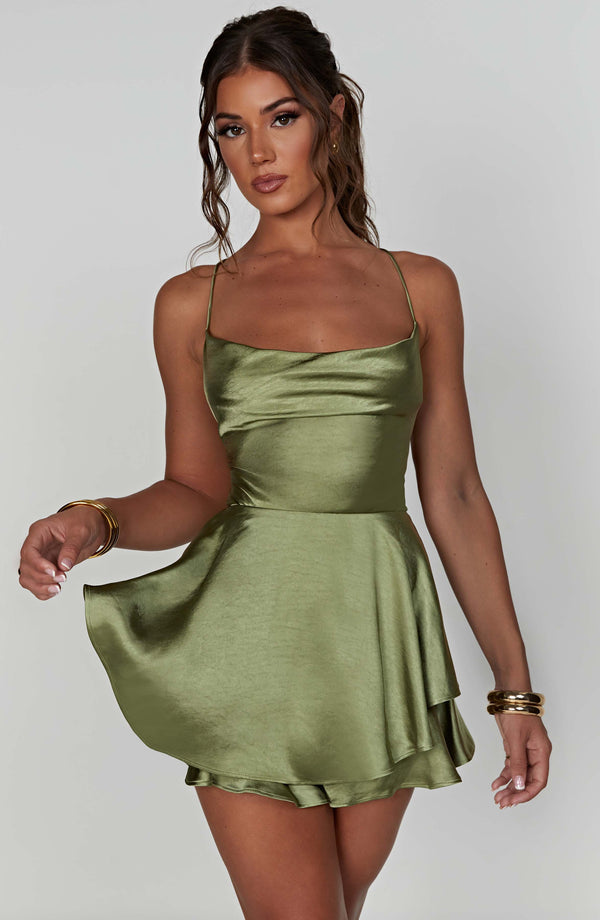 Halter Satin Backless Elegant Short Dress
