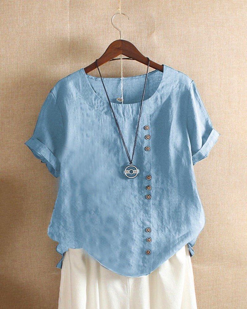 Debra - Button Detail Blouse