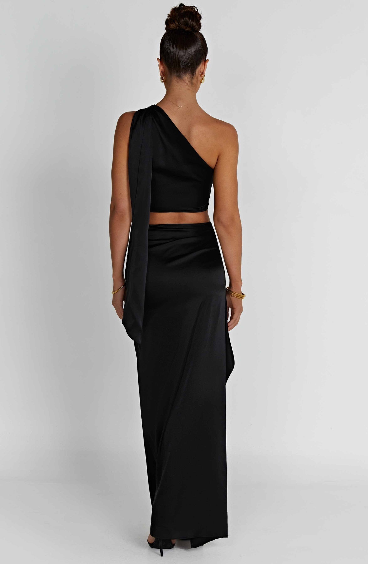Payela Split Maxi Satin Dress
