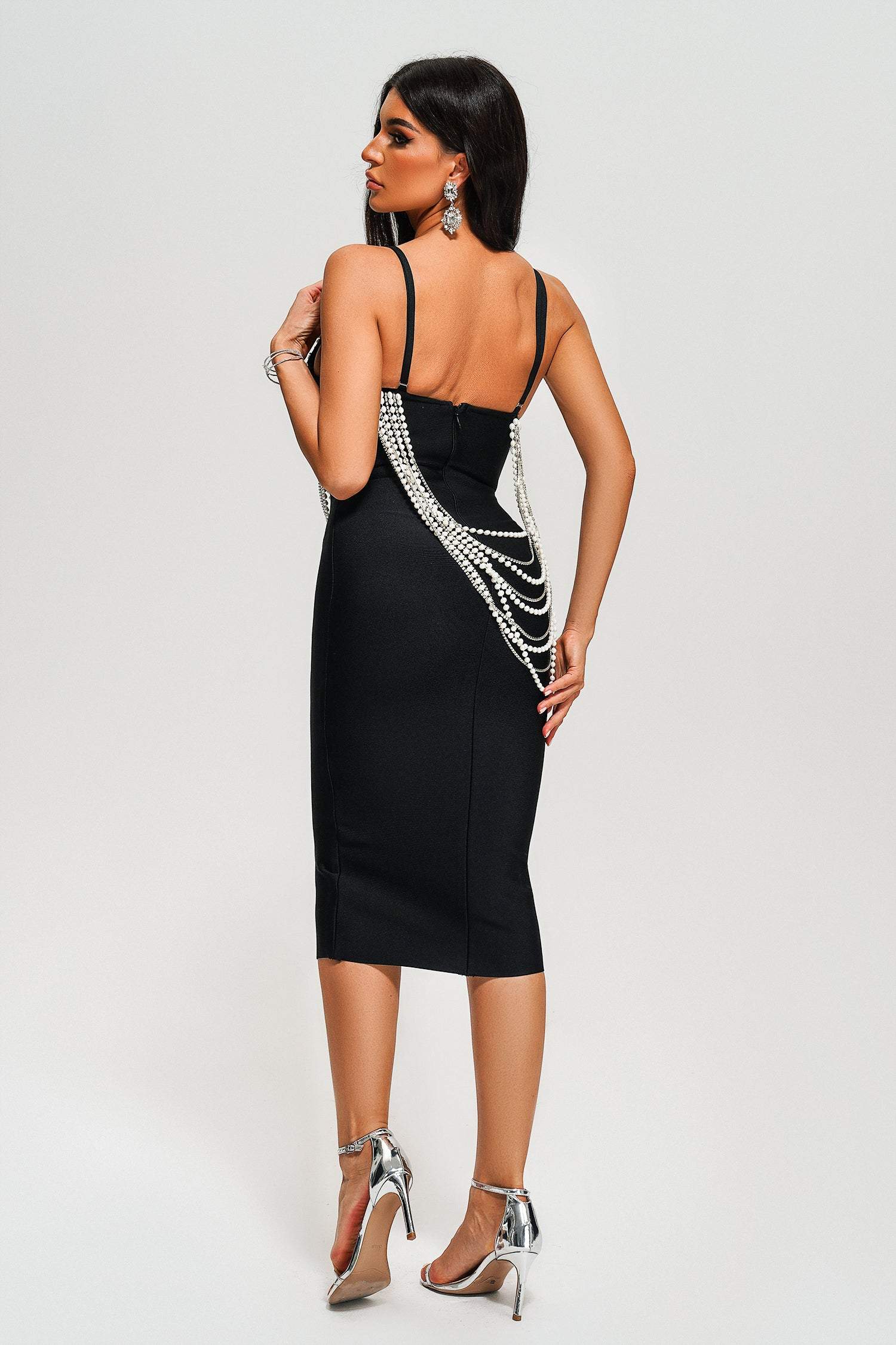 Weila Pearl Midi Bandage Dress