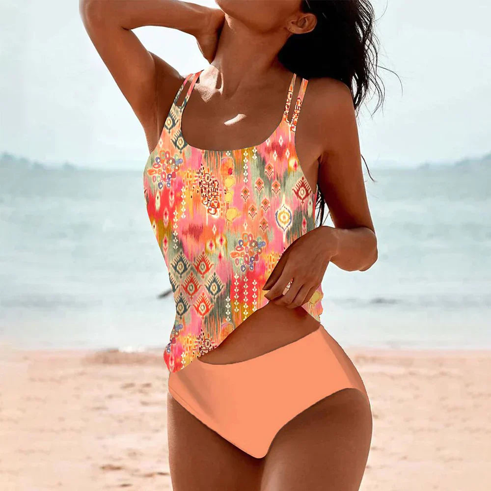 Wendy - Scoop Neck Tankini Set