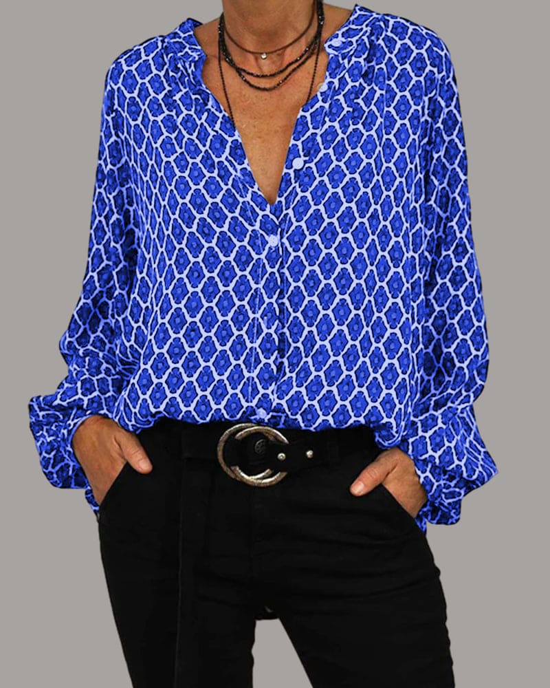 Autumn - V-Neck Blouse