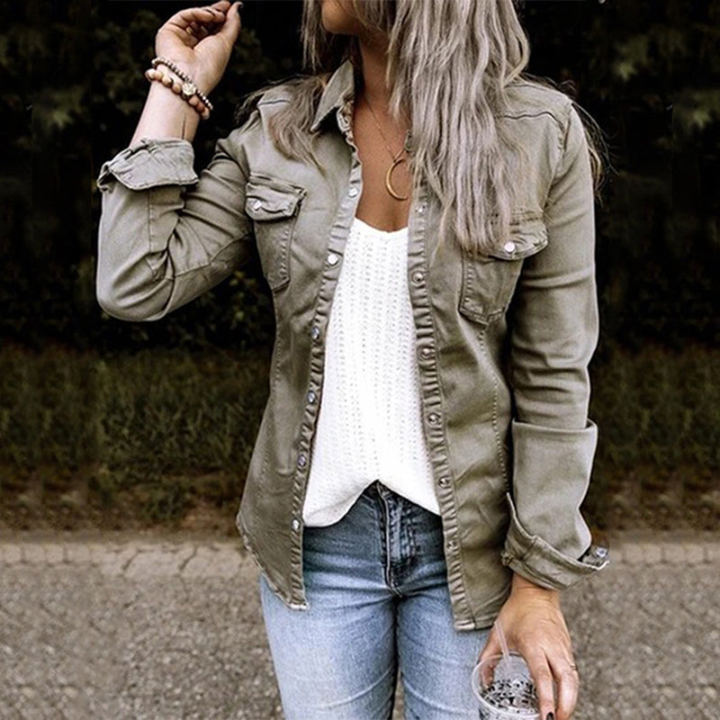 Arya - Lightweight Denim Shirt Jacket