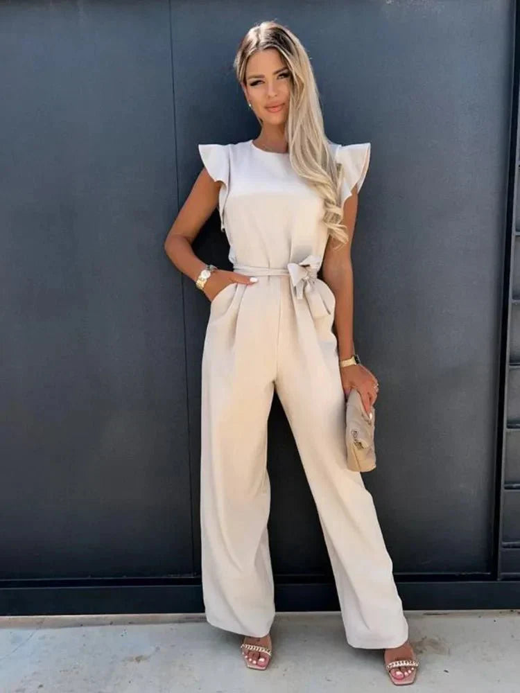 Leonie - Ruffled Sleeve Summer Jumpsuit