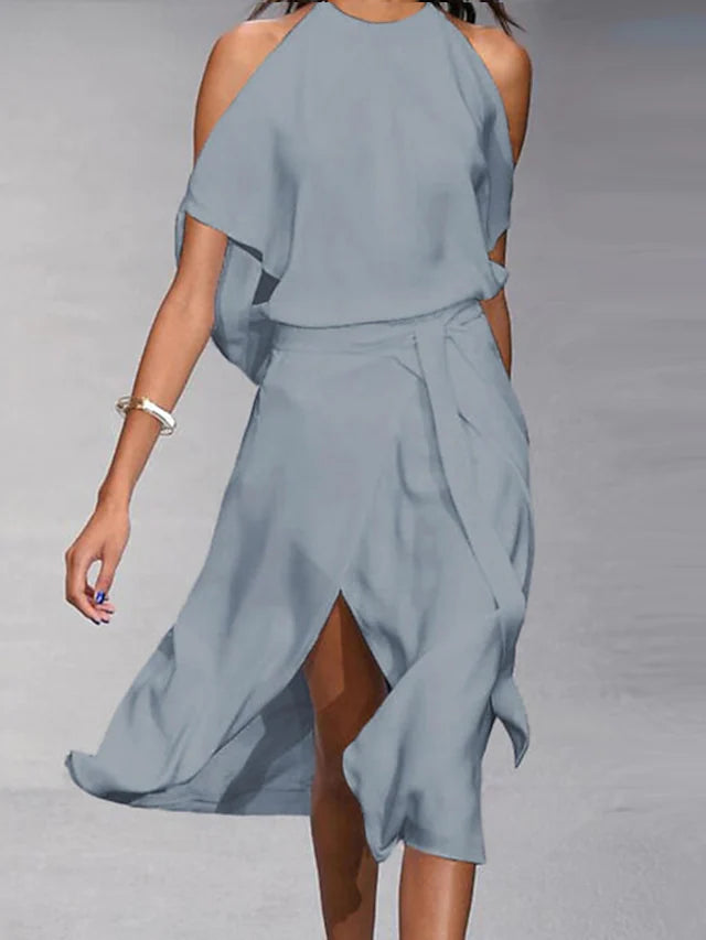 Sharon - Halter Midi Dress