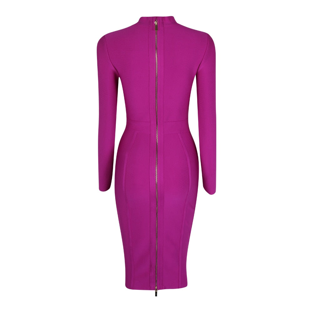 Elegantly Made Winy Bandage Full sleeve Dress