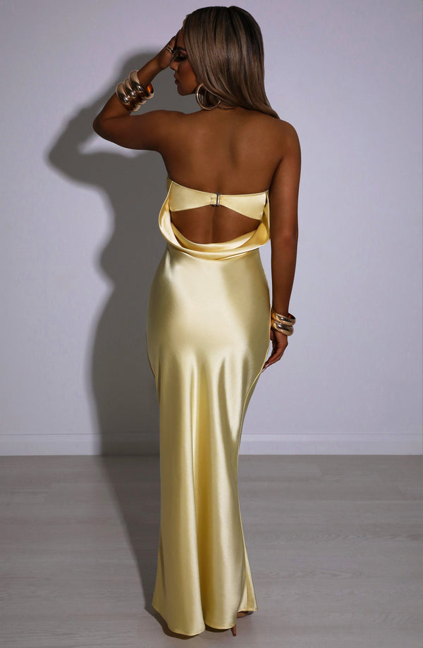 EVERI MAXI DRESS-STRAPLESS SATIN