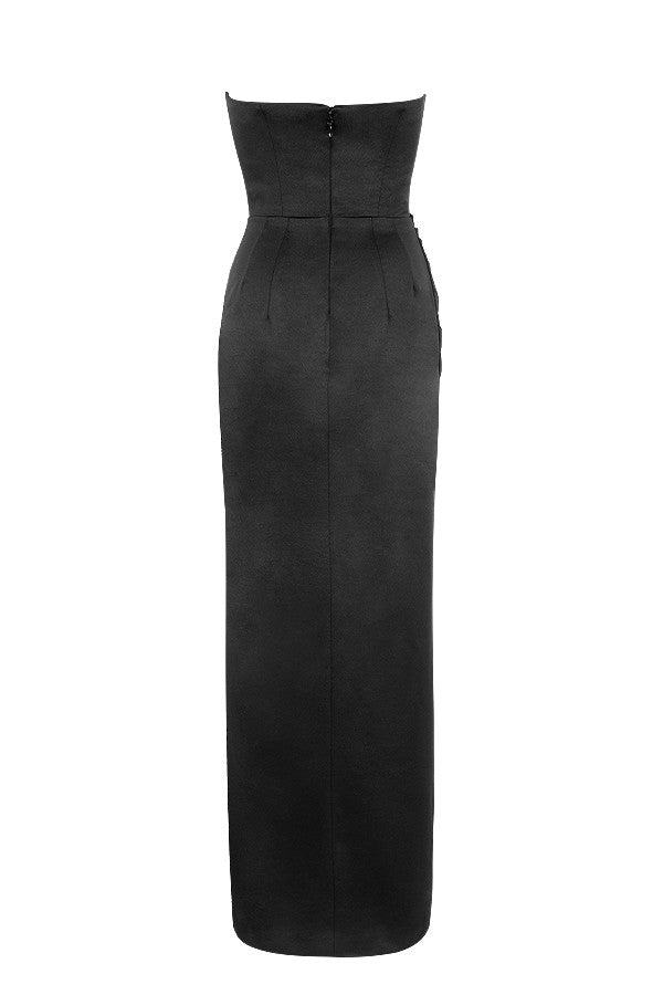 AERIKA SATIN STRAPLESS GOWN