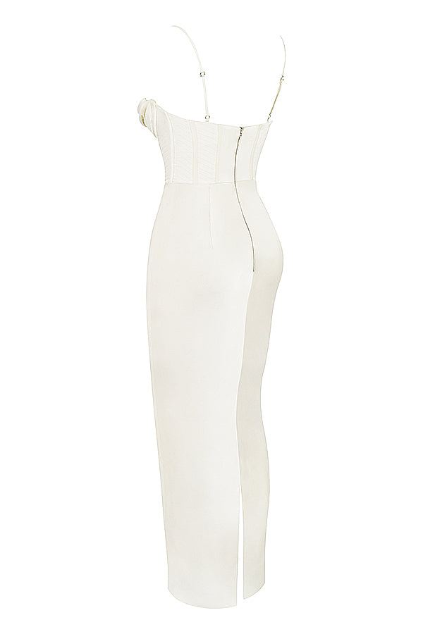 Elegant Corset Maxi Dress-Pink