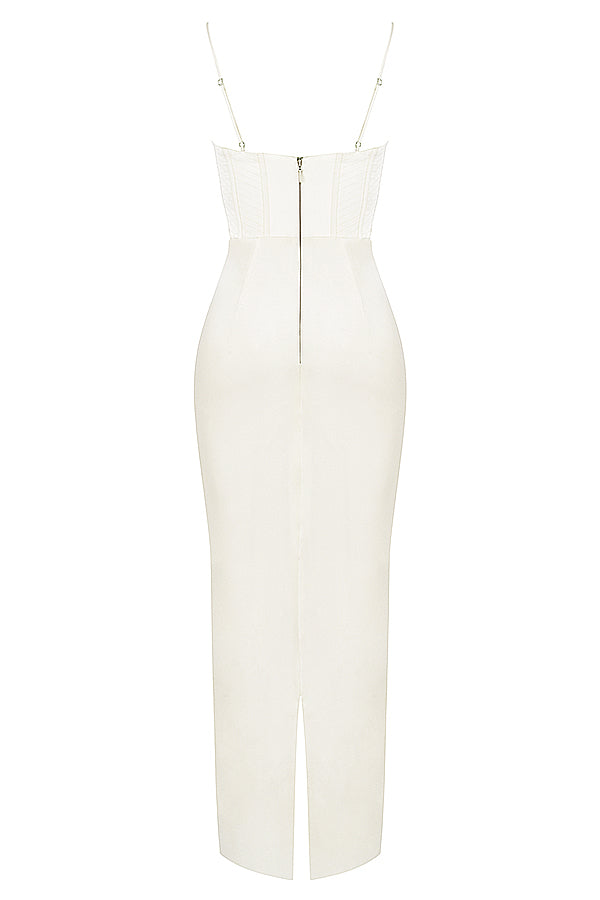 Elegant Corset Maxi Dress-Black