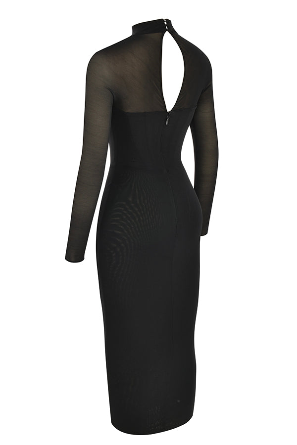 CHIC CORSET MESH MIDI