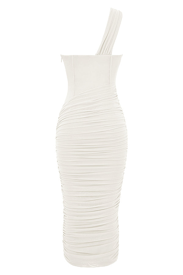 Lemily Cutout One-Shoulder Midi Bandage Dress