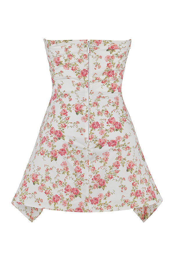 Kellya Manic Draped Strapless Corset Mini Dress