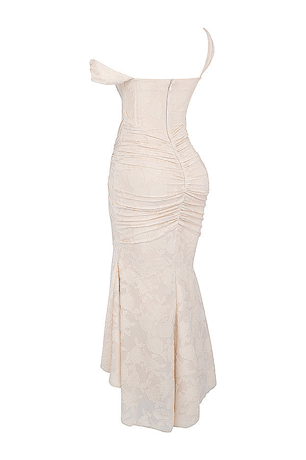 Alyia Vintage Cream Maxi Dress
